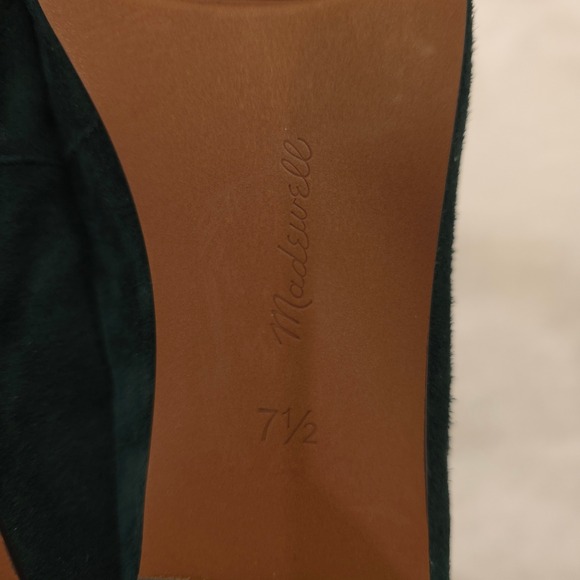 Madewell The Remy Mary Jane Suede Dark Green Flat - Size 7.5 (NU740) - Picture 7 of 7